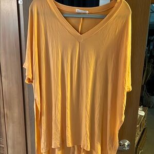 V-Neck Orange Women's Top